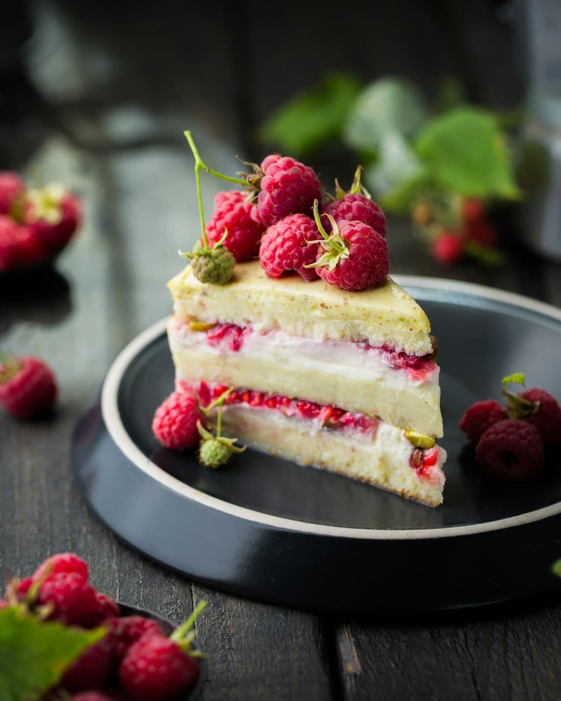 Raspberry Pistachio Entremet
