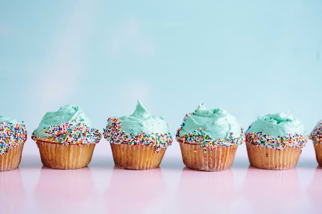 Rainbow Sprinkle Cupcakes